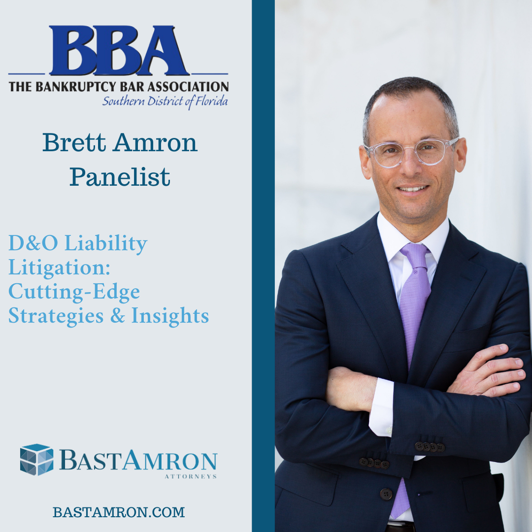 BRETT AMRON PRESENTS ON D&O LIABILITY LITIGATION: CUTTING-EDGE STRATEGIES & INSIGHTS