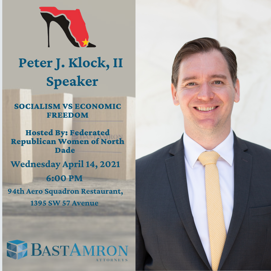 PETER J. KLOCK, II PRESENTS ON: SOCIALISM VS ECONOMIC FREEDOM