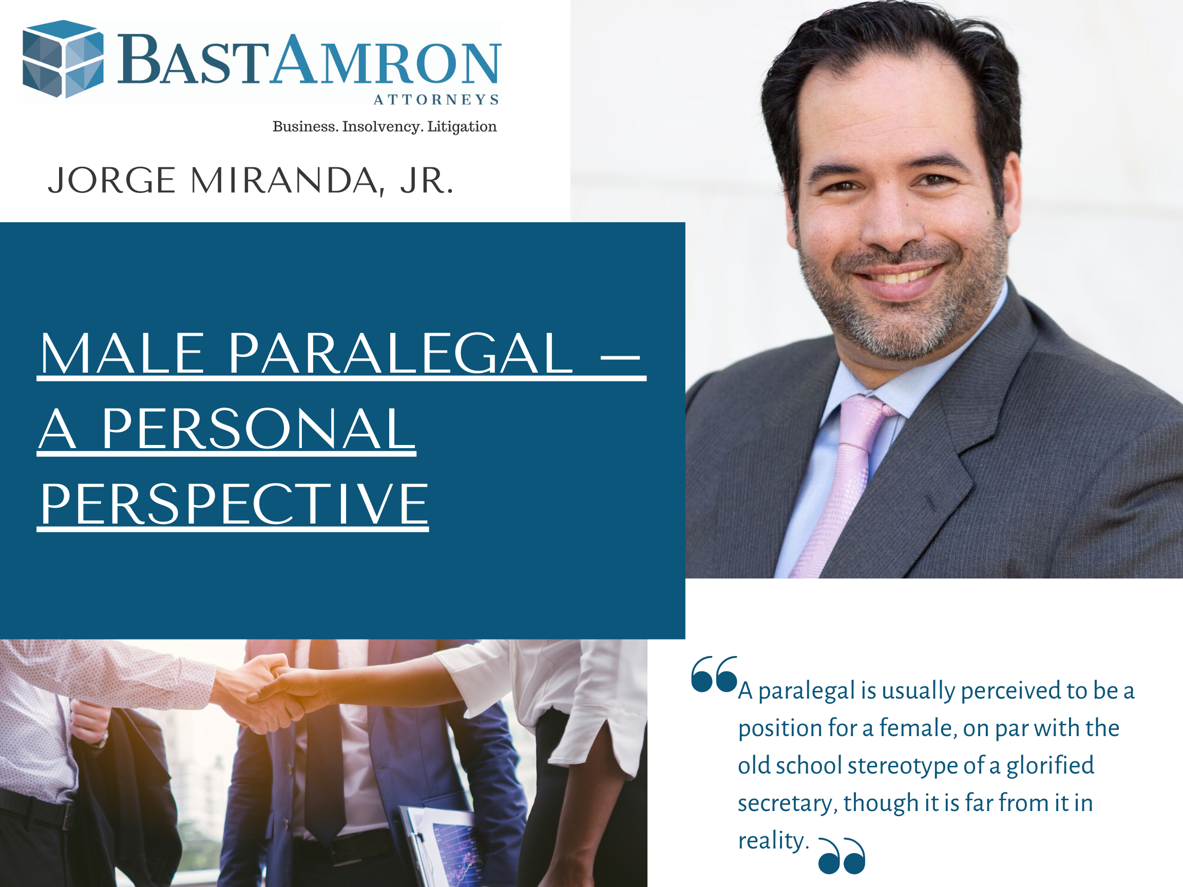 MALE PARALEGAL – A PERSONAL PERSPECTIVE