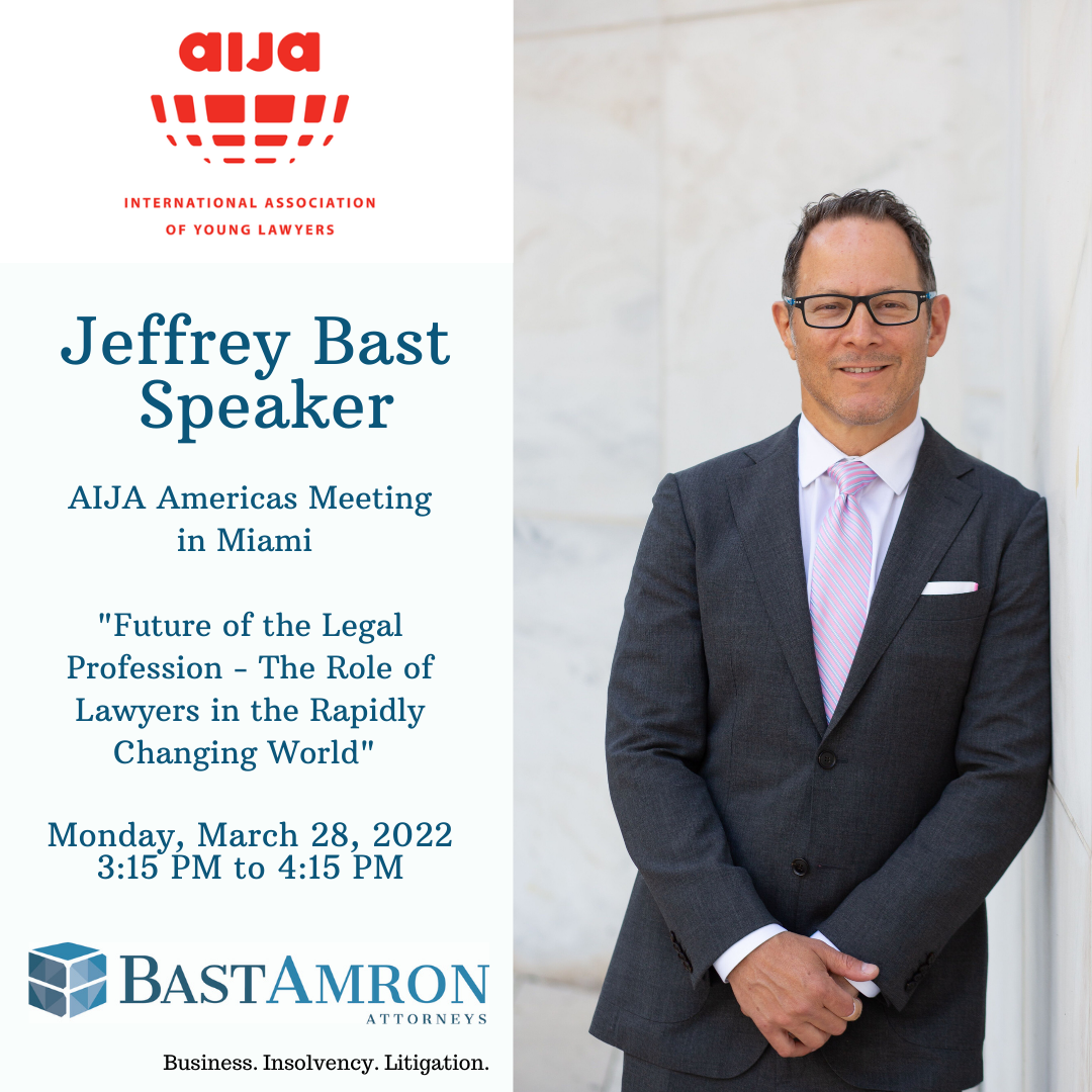 JEFFREY BAST PRESENTS AT THE AIJA AMERICAS MEETING IN MIAMI