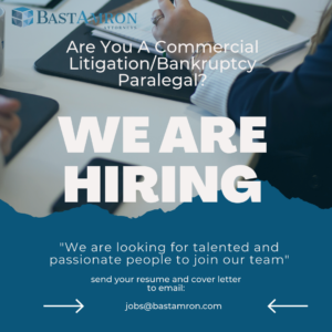 Commercial Litigation/Bankruptcy Paralegal Job Description