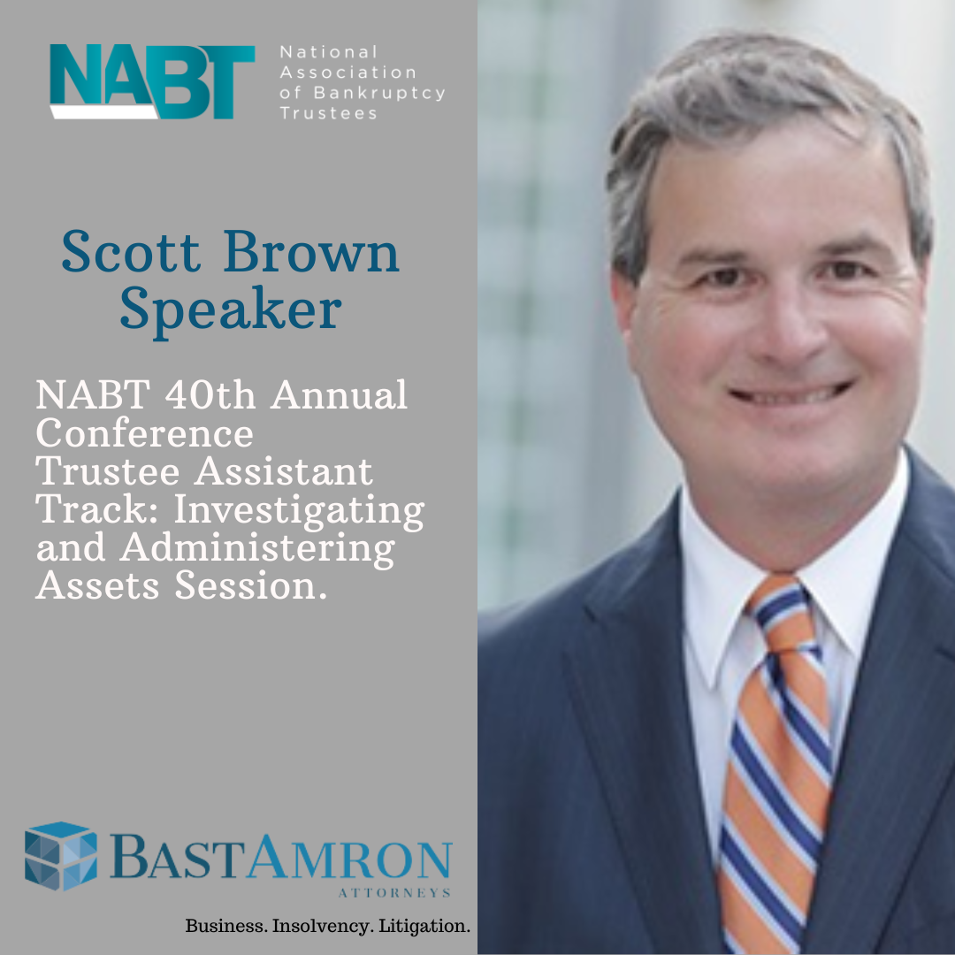 BAST AMRON PARTNER SCOTT N. BROWN SPEAKER AT NABT 40TH ANNUAL CONFERENCE