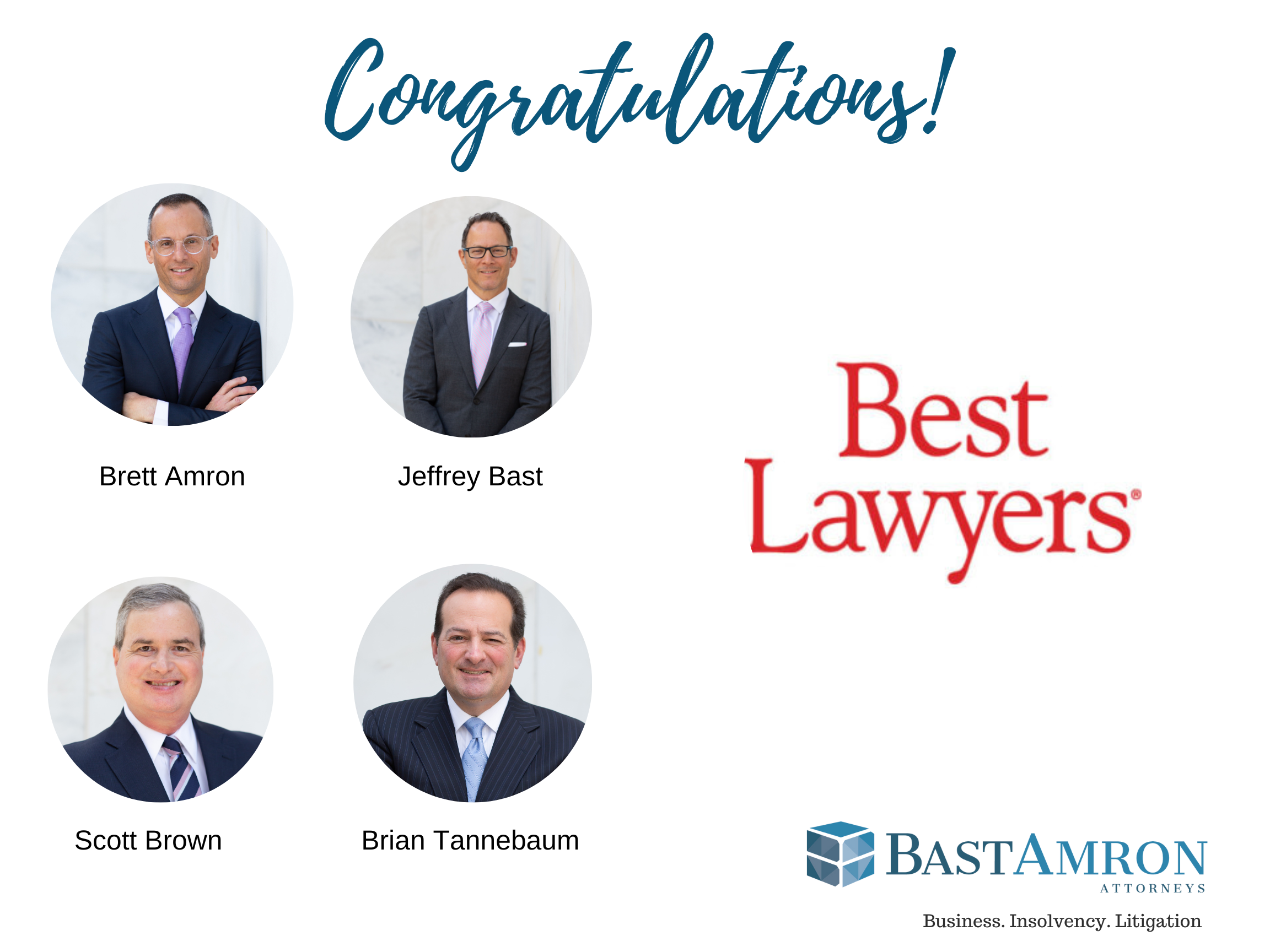 4 BAST AMRON ATTORNEYS INCLUDED IN 2023 BEST LAWYERS IN AMERICA® “BEST LAWYERS,” INCLUDING THE LAWYER OF THE YEAR AWARD