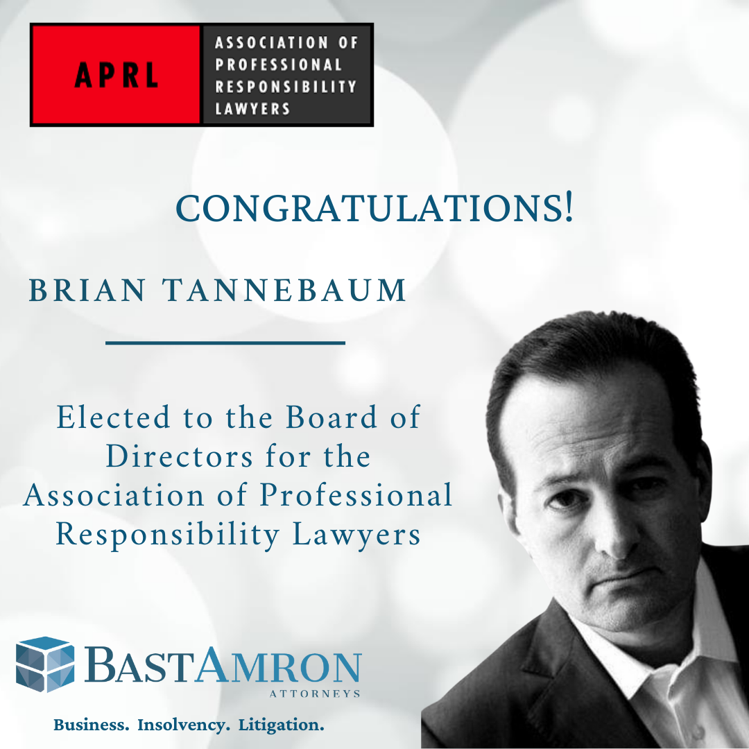 BAST AMRON SPECIAL COUNSEL BRIAN TANNEBAUM, ELECTED TO APRL BOARD OF DIRECTORS