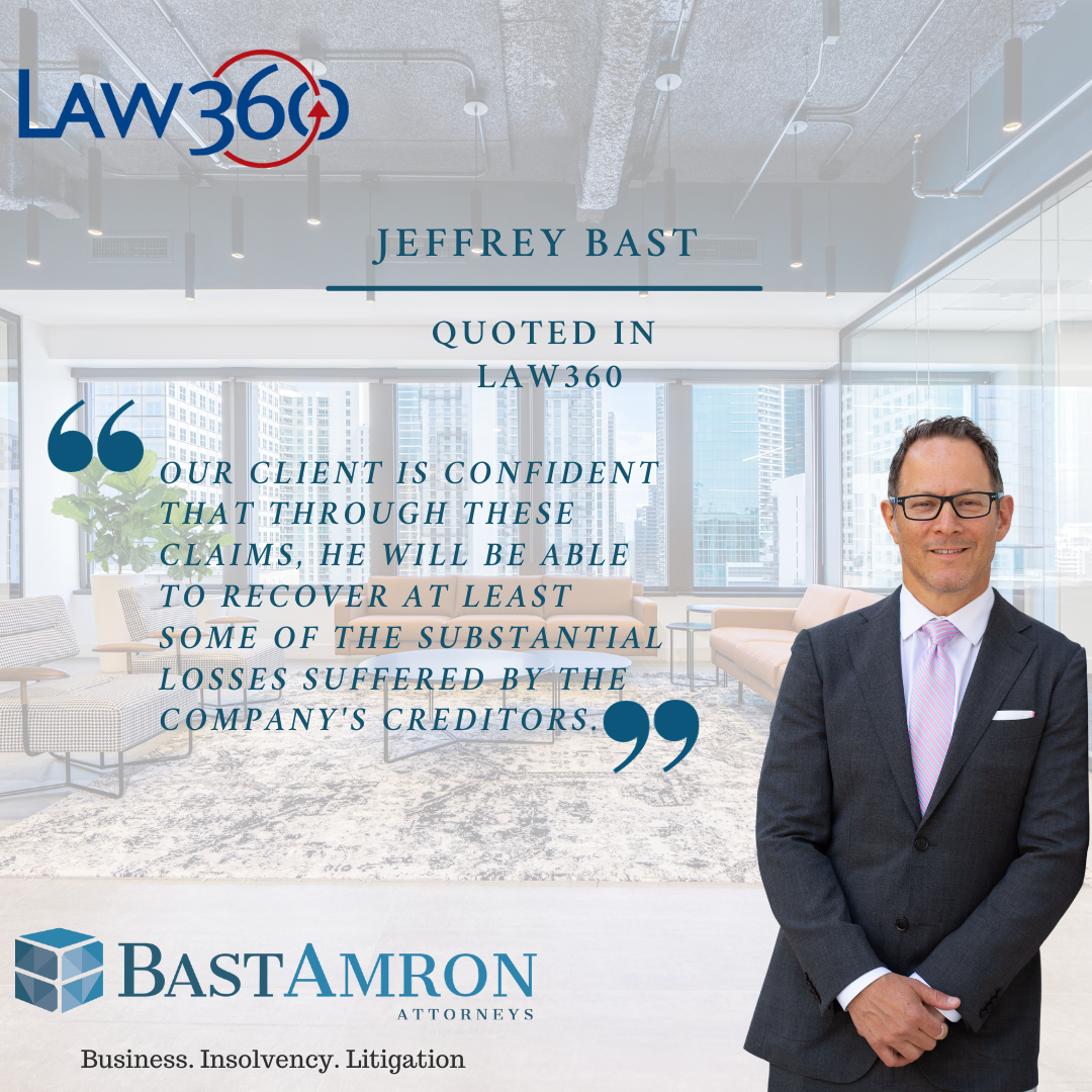 JEFFREY BAST QUOTED IN LAW360 ARTICLE: MASTEN SPACE EXECS CRASHED AND BURNED CO.