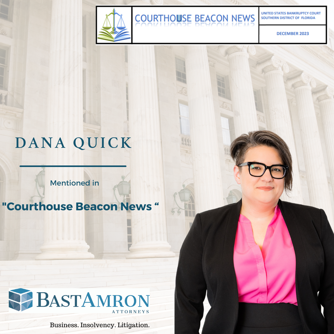 DANA QUICK MENTIONED IN COURTHOUSE BEACON NEWS: CHIEF JUDGE’S CORNER: FIRST OF MANY