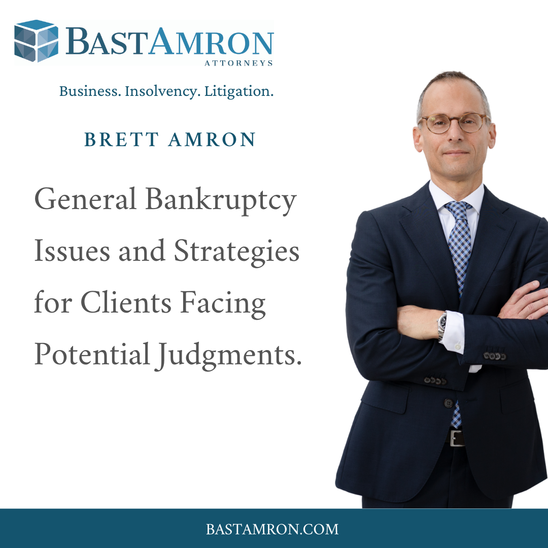BRETT AMRON SPOKE AT WILLIAMS, LEININGER & COSBY ANNUAL RETREAT ON BANKRUPTCY ISSUES AND STRATEGIES FOR CLIENTS FACING POTENTIAL JUDGMENTS