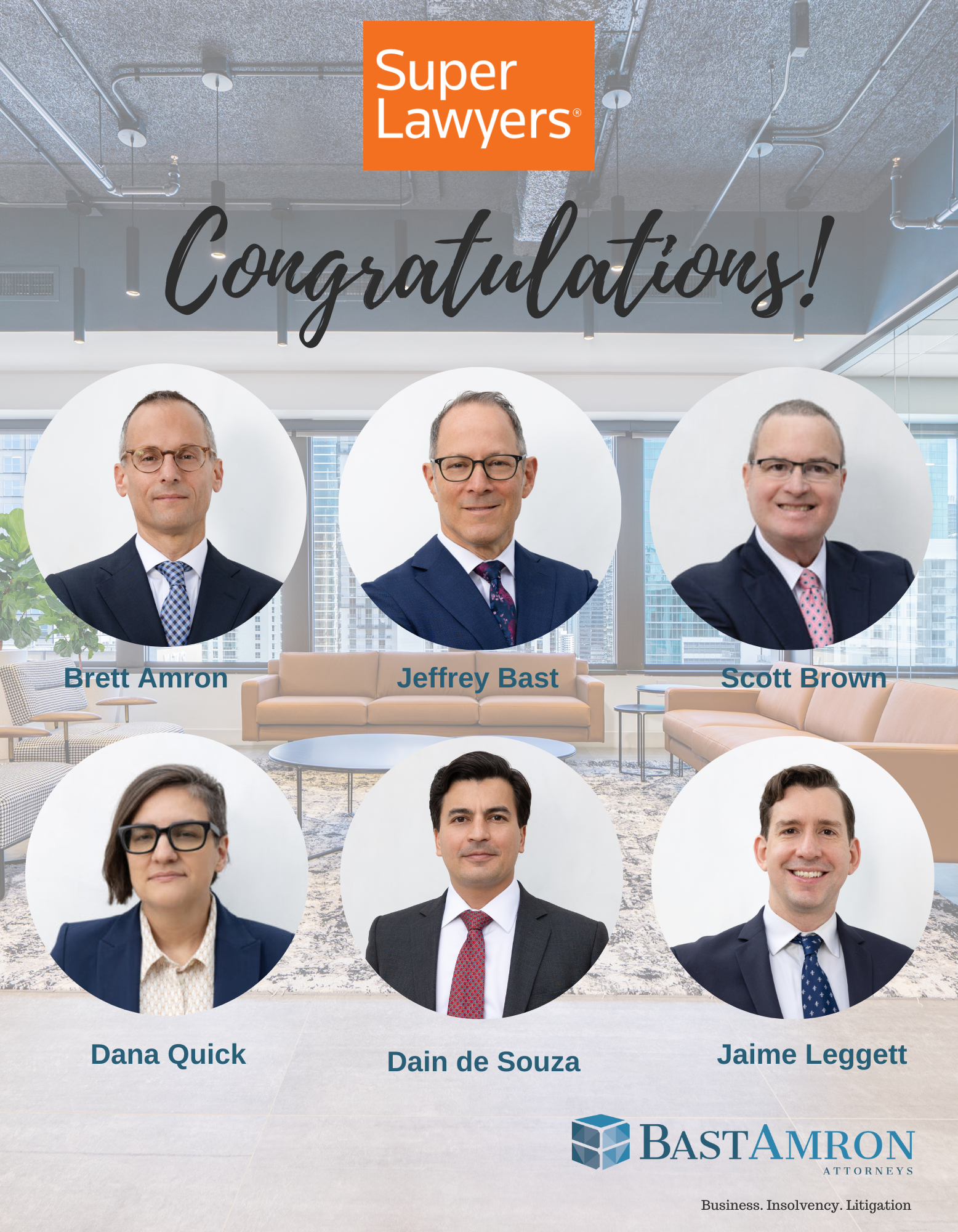 BAST AMRON ATTORNEYS RECOGNIZED IN 2025 EDITION OF FLORIDA SUPER LAWYERS