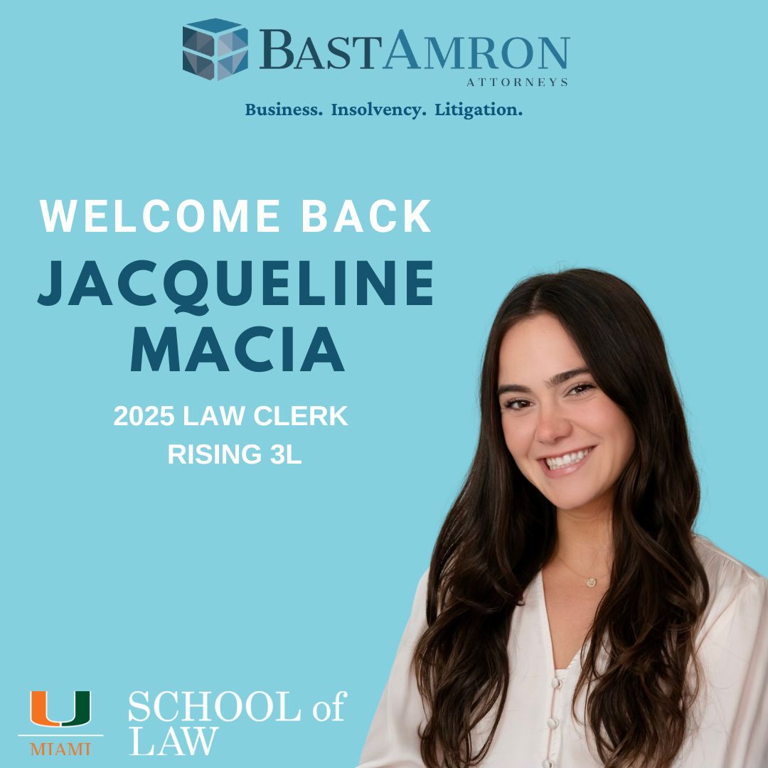 BAST AMRON WELCOMES BACK JACQUELINE MACIA AS A RISING 3L LAW CLERK