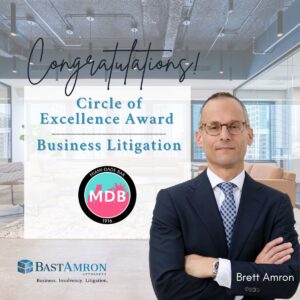 BRETT AMRON AWARDED 2025 MIAMI-DADE BAR CIRCLE OF EXCELLENCE AWARD IN BUSINESS LITIGATION CATEGORY