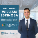 BAST AMRON WELCOMES WILLIAM ESPINOSA AS OUR SUMMER CLERK FOR 2026