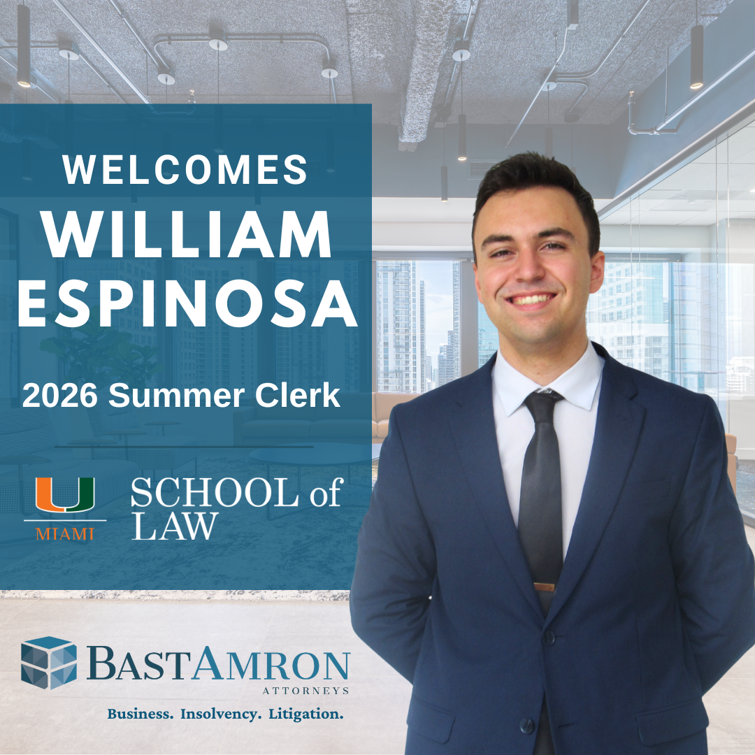 BAST AMRON WELCOMES WILLIAM ESPINOSA AS OUR SUMMER CLERK FOR 2026