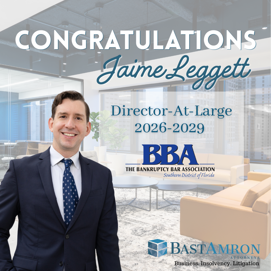 BAST AMRON ATTORNEY JAIME LEGGETT TO SERVE AS DIRECTOR-AT-LARGE OF THE BANKRUPTCY BAR ASSOCIATION BOARD